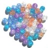 50 8mm Pastel Mix Crackle Glass Beads